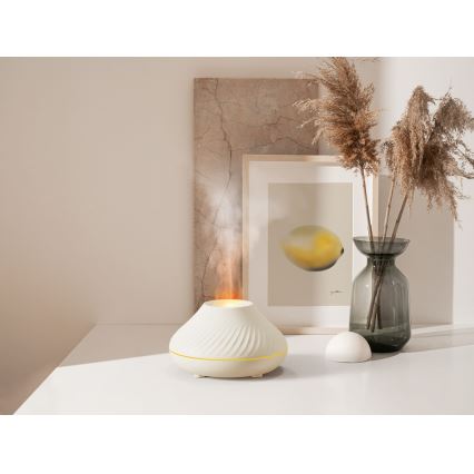 LED RGB Tuoksudiffuuseri liekki jäljitelmällä LED/6,5W/5V 130ml valkoinen