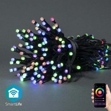 LED RGB Ulkokäyttöön tarkoitettu jouluköynnös 84xLED/8 toimintoa 13m IP65 Wi-Fi Tuya