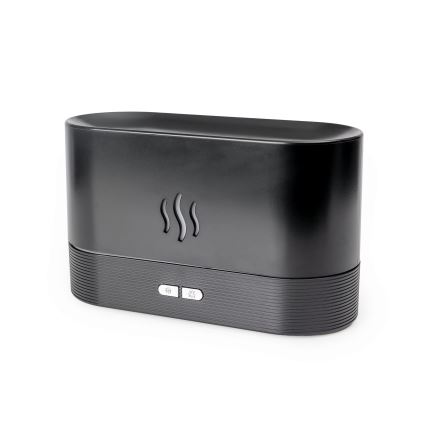 LED RGB ultraääninen aroma-diffuuseri ja ilmankostutin valaistuksella 180 ml musta