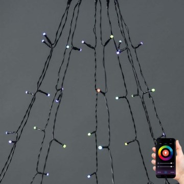 LED RGB  verho 240xLED/11 toimintoa 8m IP65 Wi-Fi Tuya