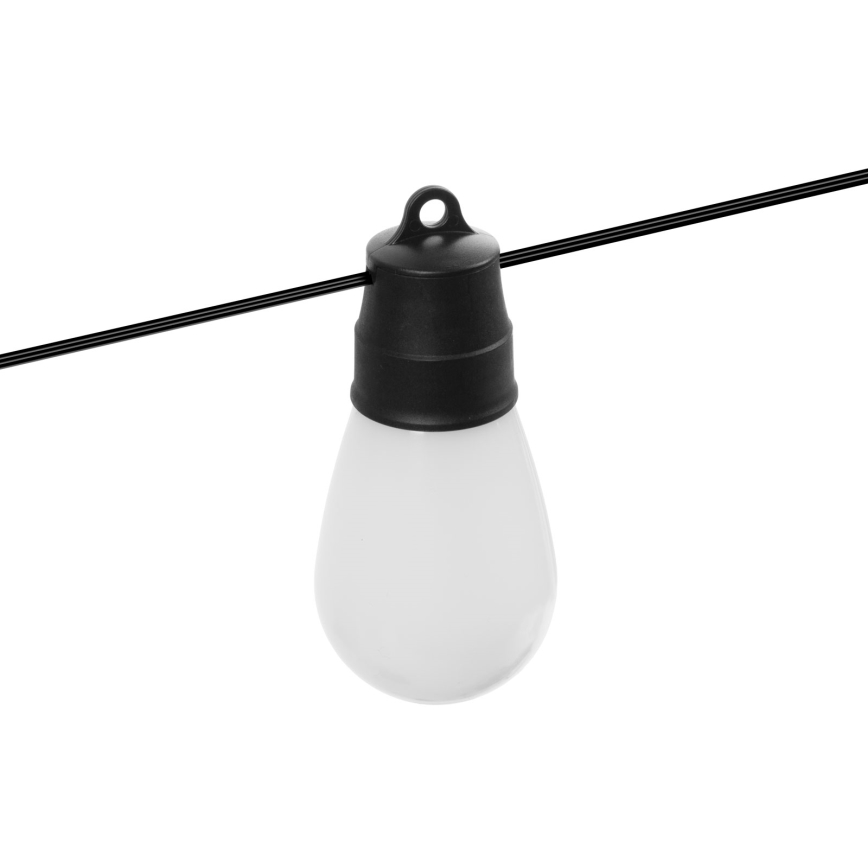 LED RGBIC himennettävä aurinkovalosarja 15xLED/1,3W/3,7V 2200 mAh 8 m IP65 musta + kaukosäädin