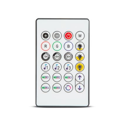 LED RGBIC himennettävä aurinkovalosarja 15xLED/1,3W/3,7V 2200 mAh 8 m IP65 musta + kaukosäädin