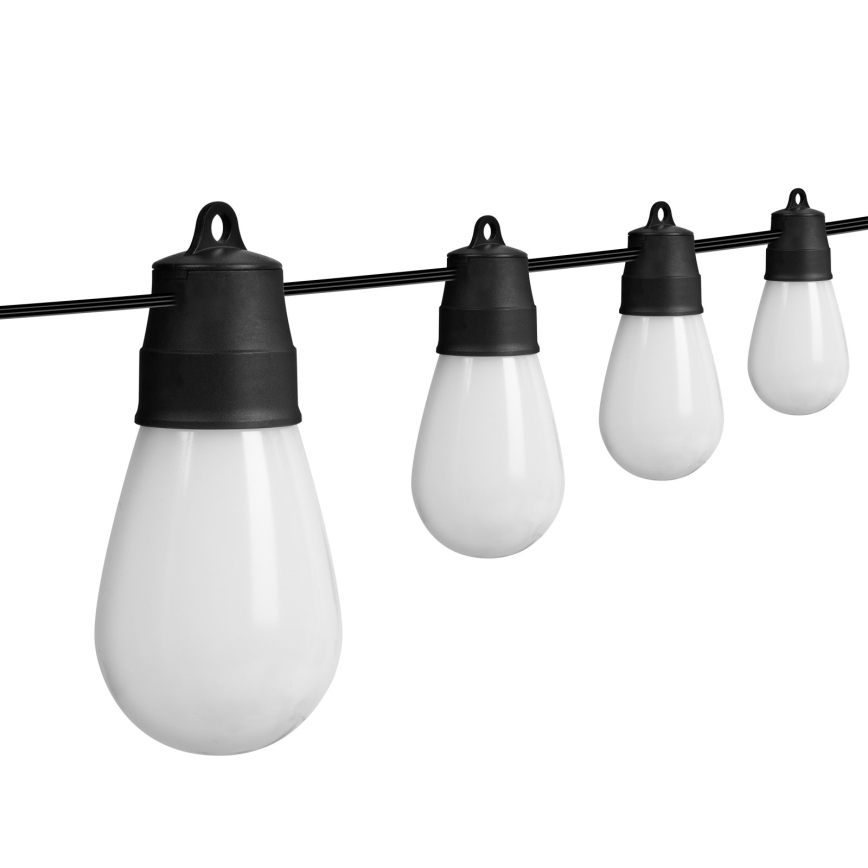 LED RGBIC himennettävä aurinkokäyttöinen valosarja 30xLED/1,3W/3,7V 2200 mAh 14,37 m IP65 musta + kaukosäädin