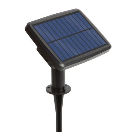 LED RGBIC himennettävä aurinkokäyttöinen valosarja 30xLED/1,3W/3,7V 2200 mAh 14,37 m IP65 musta + kaukosäädin