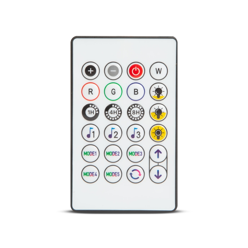 LED RGBIC himennettävä aurinkokäyttöinen valosarja 30xLED/1,3W/3,7V 2200 mAh 14,37 m IP65 musta + kaukosäädin