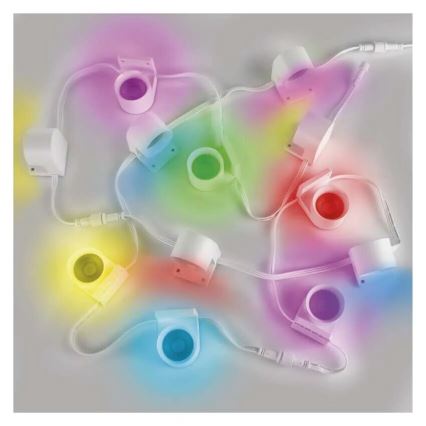 LED RGBIC+CCT Koristeketju kohdevaloilla GoSmart 12xLED/7W/230V 255 cm Wi-Fi Tuya