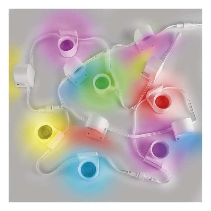 LED RGBIC+CCT Koristeketju kohdevaloilla GoSmart 12xLED/7W/230V 255 cm Wi-Fi Tuya