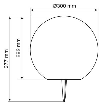 LED RGBW aurinkokennovalo BALL LED/3,2V 500 mAh halkaisija 30 cm IP65 + kaukosäädin