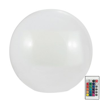 LED RGBW aurinkokennovalo BALL LED/3,7V 1500 mAh halkaisija 40 cm IP65 + kaukosäädin