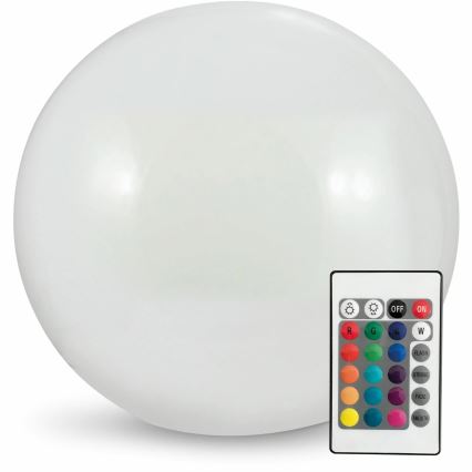 LED RGBW Aurinkolamppu BALL LED/3,2V 500 mAh halkaisija 20 cm IP65 + kauko-ohjaus