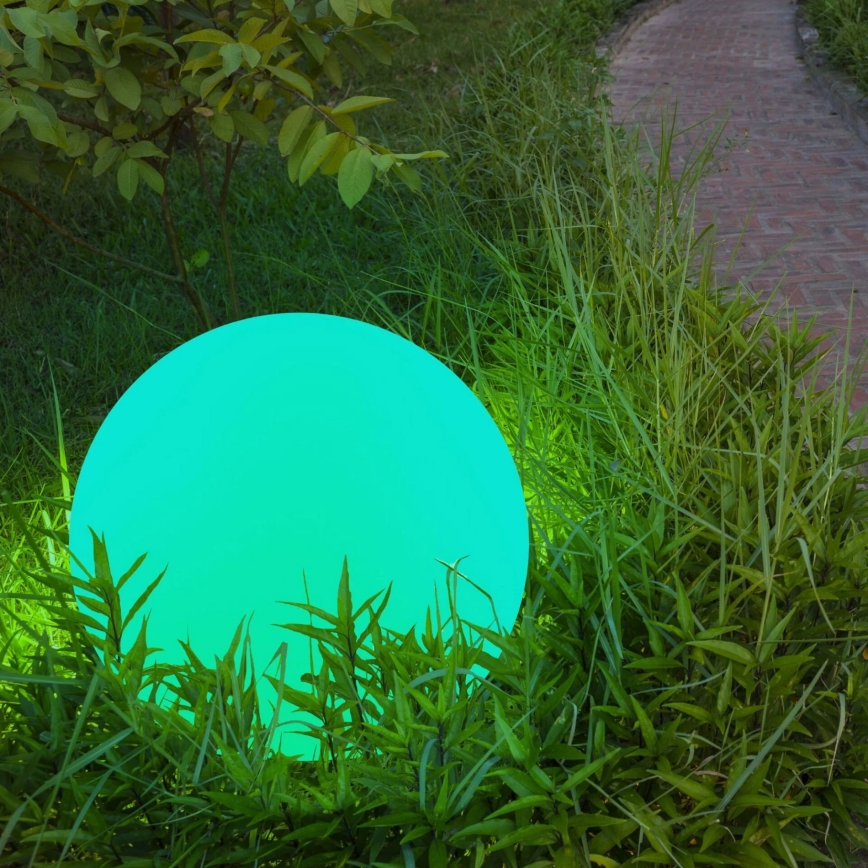 LED RGBW Aurinkolamppu BALL LED/3,7V 1500 mAh halkaisija 50 cm IP65 + kauko-ohjaus