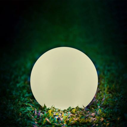 LED RGBW Aurinkolamppu BALL LED/3,7V 1500 mAh halkaisija 50 cm IP65 + kauko-ohjaus