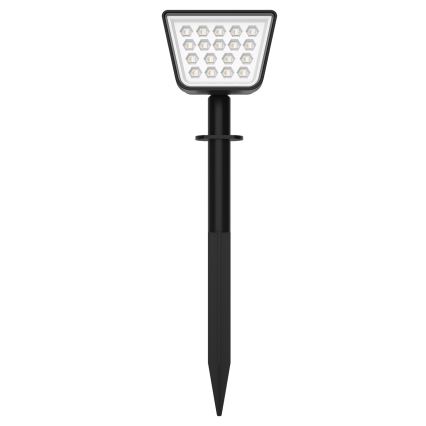 LED RGBW aurinkovalaisin anturilla LED/3,7V IP54 1200 mAh musta