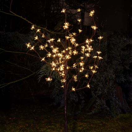 LED RGBW Aurinkovalo TREE LED/0,1W/1,2V 600 mAh IP44 ruskea