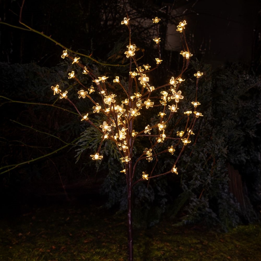 LED RGBW Aurinkovalo TREE LED/0,1W/1,2V 600 mAh IP44 ruskea