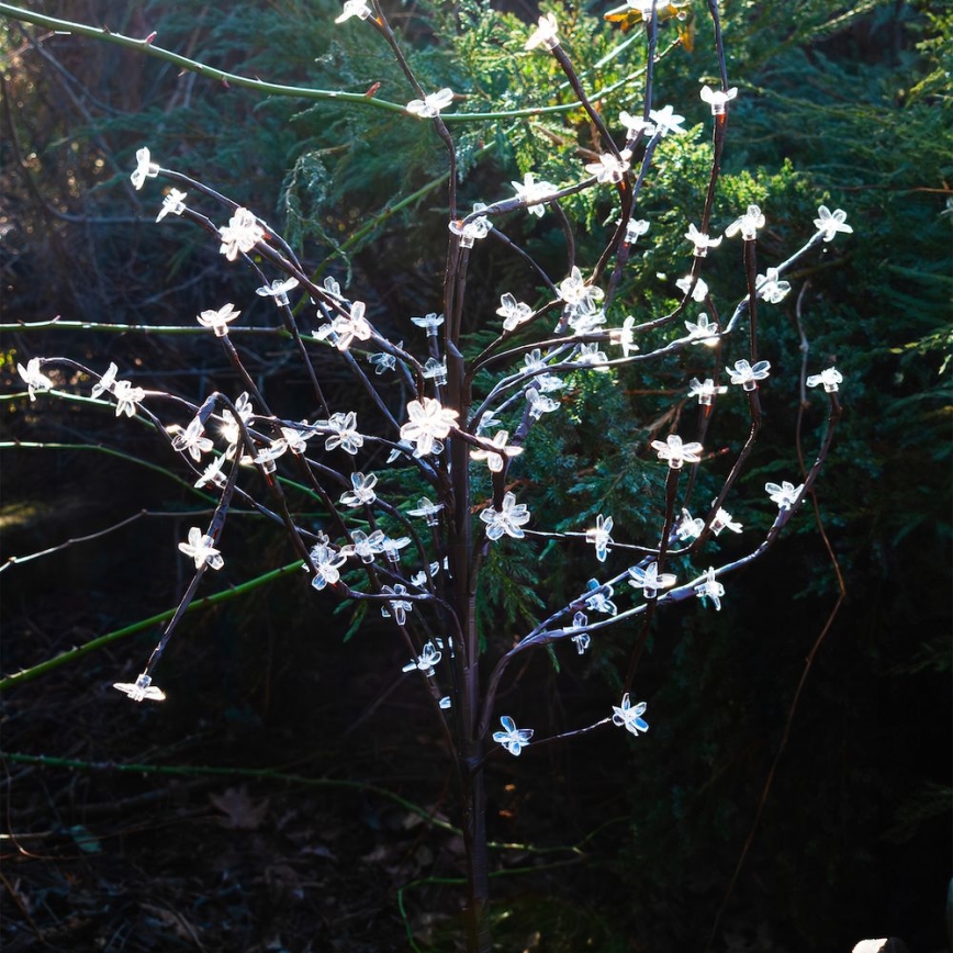 LED RGBW Aurinkovalo TREE LED/0,1W/1,2V 600 mAh IP44 ruskea