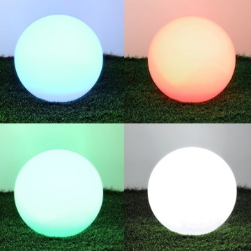 LED RGBW Himennettävä aurinkovalaisin GARDEN BALL LED/5W/3,7V 3000K IP54 2200 mAh halkaisija 40 cm + kauko-ohjain