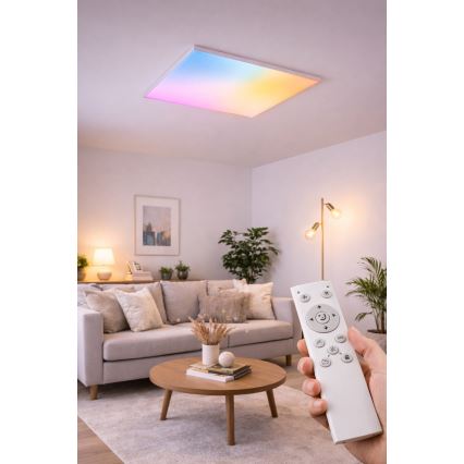 LED RGBW himmennettävä pinta-asennettava paneeli LED/24W/230V 2700-6500K valkoinen + kaukosäädin