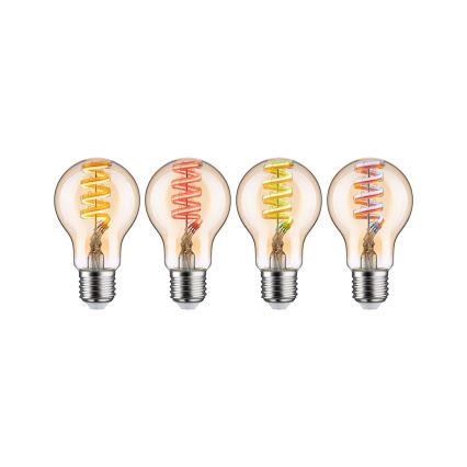LED RGBW himmennettävä FILAMENT-polttimo E27/6,3W/230V 2200-6500K - Paulmann 29156