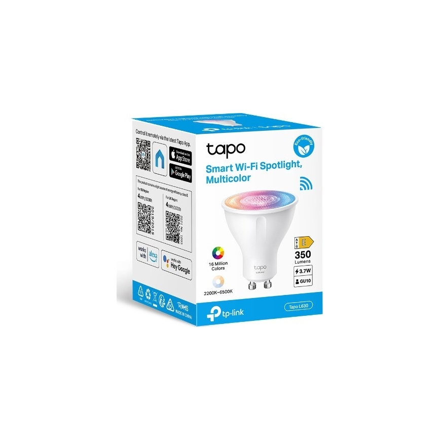 LED RGBW himmennettävä GU10-polttimo 3,7W/230V 2200-6500K Wi-Fi - TP-Link