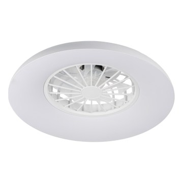 LED RGBW himmennettävä kattovalaisin tuulettimella PLAVE PAN LED/24W/230V 3000-6500K halkaisija 48,5 cm valkoinen + kaukosäädin