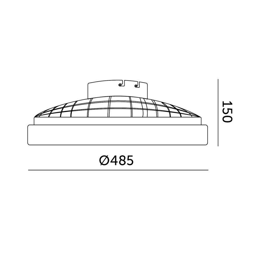 Himennettävä LED RGBW -kattavalaisin tuulettimella VENTELUX LED/48W/230V 3000/4000/6500K Ø 48,5 cm musta + kaukosäädin