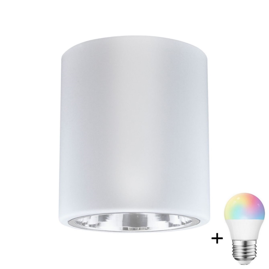 LED RGBW himmennettävä kohdevalaisin JUPITER 1xE27/6,5W/230V 2700-6500K Wi-Fi Ø 13 cm valkoinen