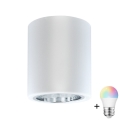 LED RGBW himmennettävä kohdevalaisin JUPITER 1xE27/6,5W/230V 2700-6500K Wi-Fi Ø 9,8 cm valkoinen