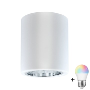 LED RGBW himmennettävä kohdevalaisin JUPITER 1xE27/6,5W/230V 2700-6500K Wi-Fi Ø 9,8 cm valkoinen