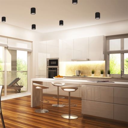 LED RGBW-himmennettävä kohdevalaisin JUPITER 1xE27/6,5W/230V 2700-6500K Wi-Fi halkaisija 13 cm musta