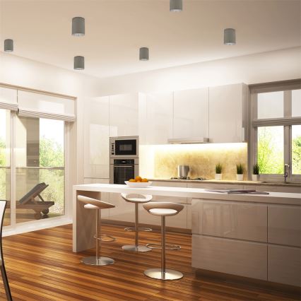 LED RGBW himmennettävä kohdevalaisin JUPITER 1xE27/6,5W/230V 2700-6500K Wi-Fi halkaisija 9,8 cm harmaa