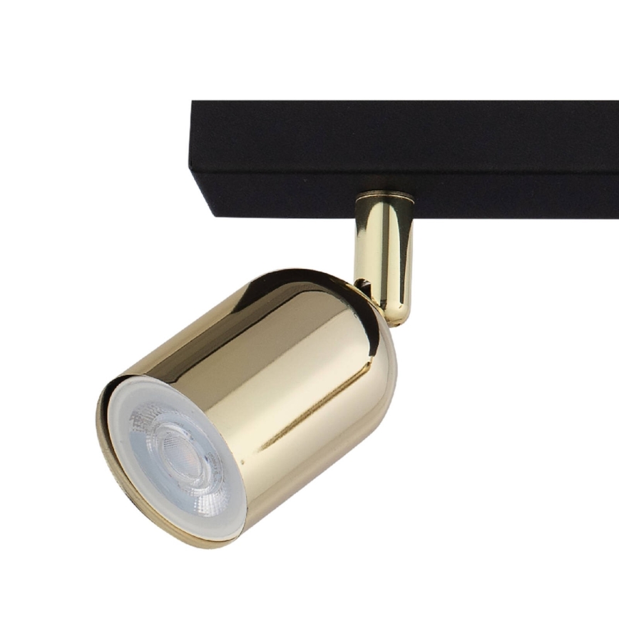LED RGBW himmennettävä kohdevalaisin TOP 2xGU10/6,5W/230V 2700-6500K musta/kulta