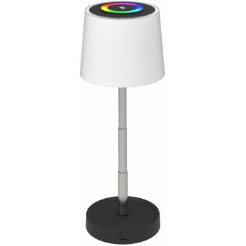 LED RGBW himmennettävä kosketusohjattu ulkokäyttöinen ladattava pöytälamppu LED/2W/5V IP44 1200 mAh harmaa