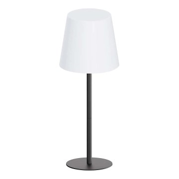 LED RGBW himmennettävä kosketusohjattu ulkokäyttöinen pöytälamppu LUCIA LED/2W/5V 1800/2700/6500K 3600 mAh IP44 musta