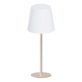 LED RGBW himmennettävä kosketusohjattu ulkokäyttöön tarkoitettu pöytälamppu LUCIA LED/2W/5V 1800/2700/6500K 3600 mAh IP44 beige
