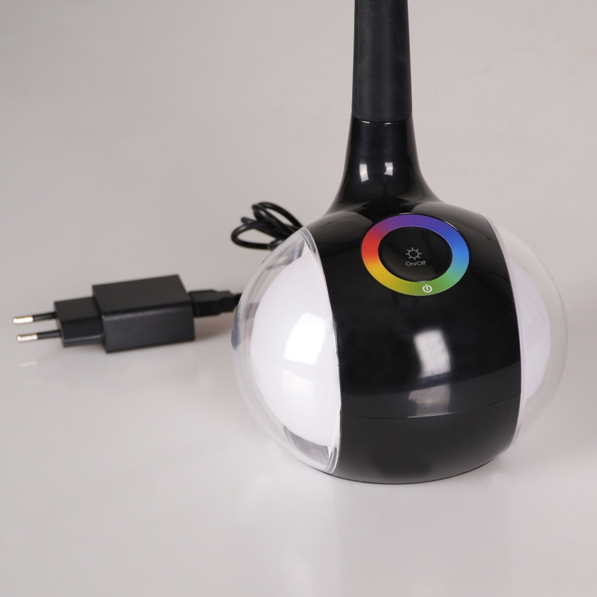 LED RGBW Himmennettävä kosketuspöytävalaisin COSMOS LED/6,5W/230V musta