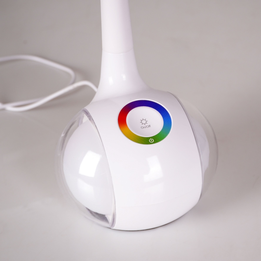 LED RGBW Himmennettävä kosketuspöytävalaisin COSMOS LED/6,5W/230V valkoinen