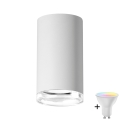 LED RGBW himmennettävä kylpyhuoneen kohdevalaisin TURYN 1xGU10/4,8W/230V 3000K IP44 valkoinen + kaukosäädin