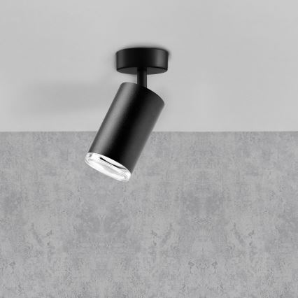 LED RGBW-himmennettävä kylpyhuoneen kohdevalaisin TURYN 1xGU10/4,8W/230V 3000K IP44 musta + kaukosäädin
