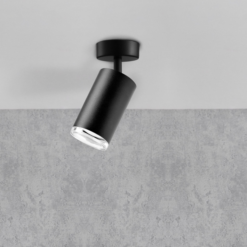 LED RGBW-himmennettävä kylpyhuoneen kohdevalaisin TURYN 1xGU10/4,8W/230V 3000K IP44 musta + kaukosäädin