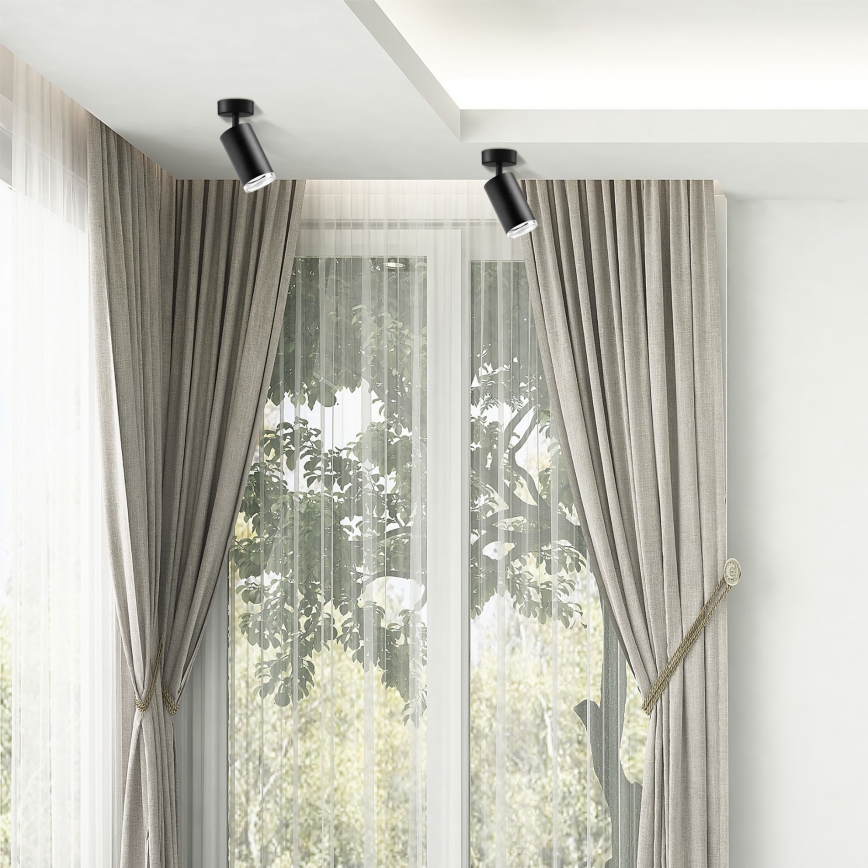 LED RGBW himmennettävä kylpyhuoneen kohdevalaisin TURYN 1xGU10/6,5W/230V 2700-6500K Wi-Fi IP44 musta