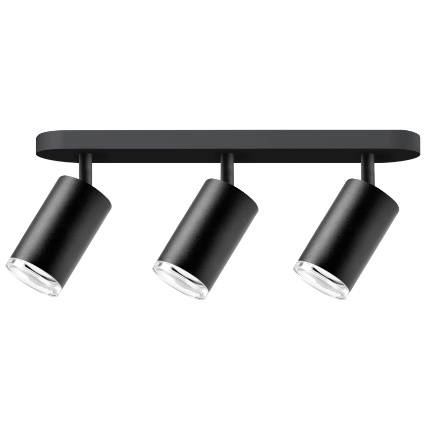 Himmennettävä LED RGBW kylpyhuoneen kohdevalaisin TURYN 3xGU10/4,8W/230V 3000K IP44 musta + kaukosäädin