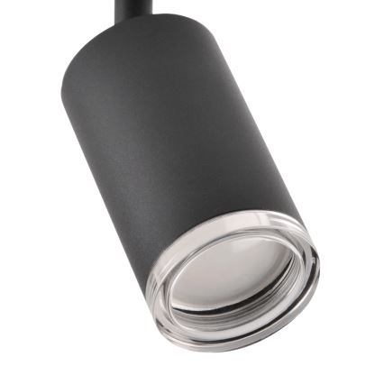 Himmennettävä LED RGBW kylpyhuoneen kohdevalaisin TURYN 3xGU10/4,8W/230V 3000K IP44 musta + kaukosäädin