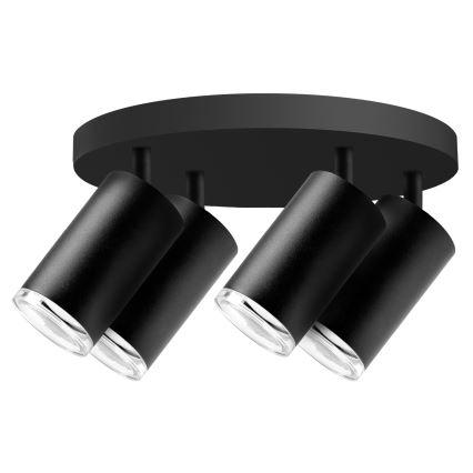 LED RGBW himmennettävä kylpyhuoneen kohdevalaisin TURYN 4xGU10/6,5W/230V 2700–6500K Wi-Fi IP44 musta