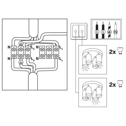 LED RGBW himmennettävä kylpyhuoneen kohdevalaisin TURYN 4xGU10/6,5W/230V 2700-6500K Wi-Fi IP44 valkoinen