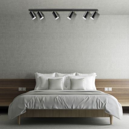 LED RGBW himmennettävä kylpyhuoneen spottivalaisin TURYN 6xGU10/6,5W/230V 2700-6500K Wi-Fi IP44 musta