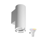 LED RGBW himmennettävä kylpyhuoneen seinävalaisin TURYN 1xGU10/4,8W/230V 3000K IP44 valkoinen + kaukosäädin