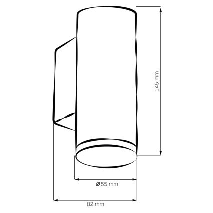 LED RGBW himmennettävä kylpyhuoneen seinävalaisin TURYN 1xGU10/4,8W/230V 3000K IP44 valkoinen + kaukosäädin
