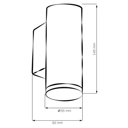 LED RGBW himmennettävä kylpyhuoneen seinävalaisin TURYN 1xGU10/6W/230V 3000K Wi-Fi IP44 musta
