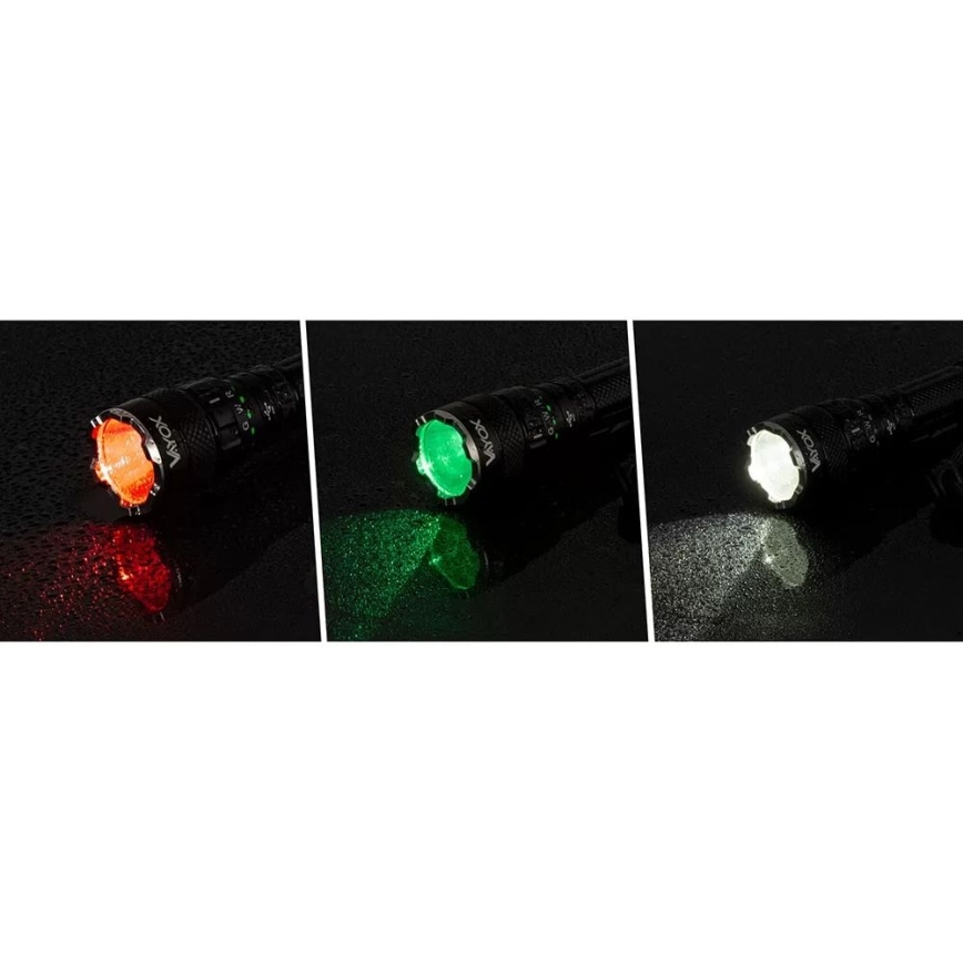 LED RGBW himmennettävä ladattava taskulamppu LED/15W/5V IP66 1500 lm 2000 mAh